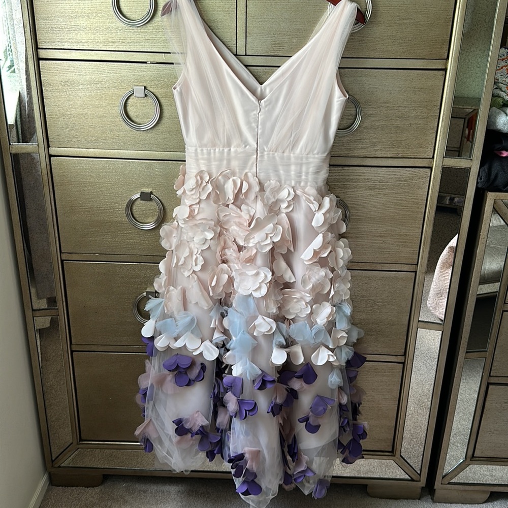 Designer 3D Petal Tulle Gown - Picture 4 of 8